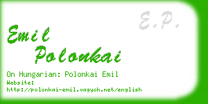 emil polonkai business card